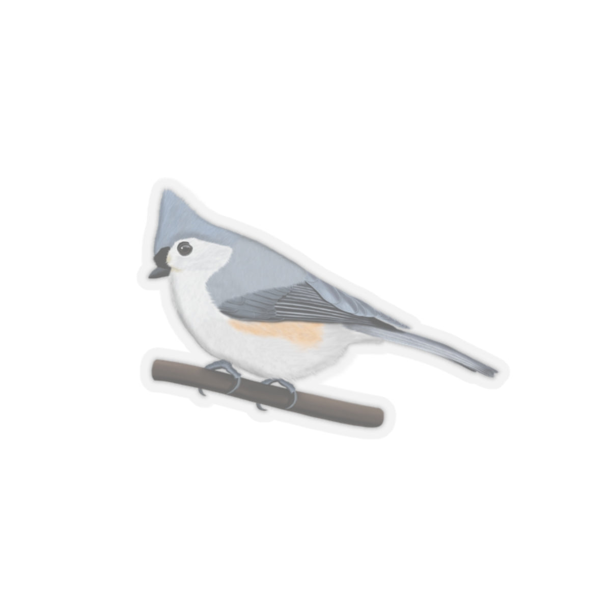 Tufted Tit Bird Kiss-Cut Sticker - jz.birds