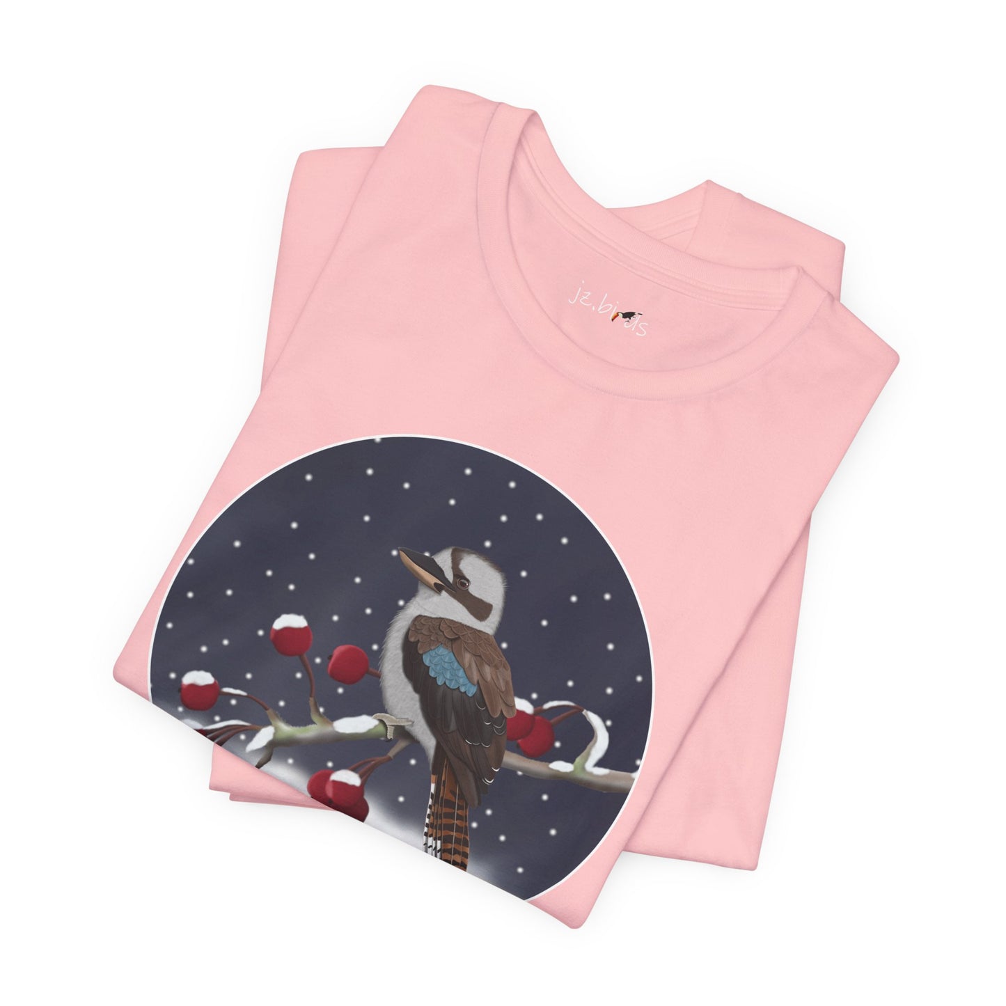 Kookaburra on a Winter Branch Birdwatcher Christmas Bird T-Shirt
