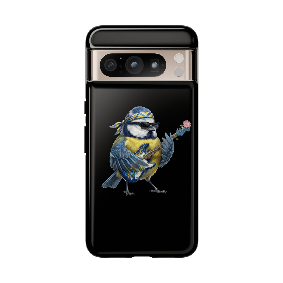 Bert Blumen-Gitarre Handyhülle (iPhone & Google Pixel) – Die Gartenvögel Band 2 Merch