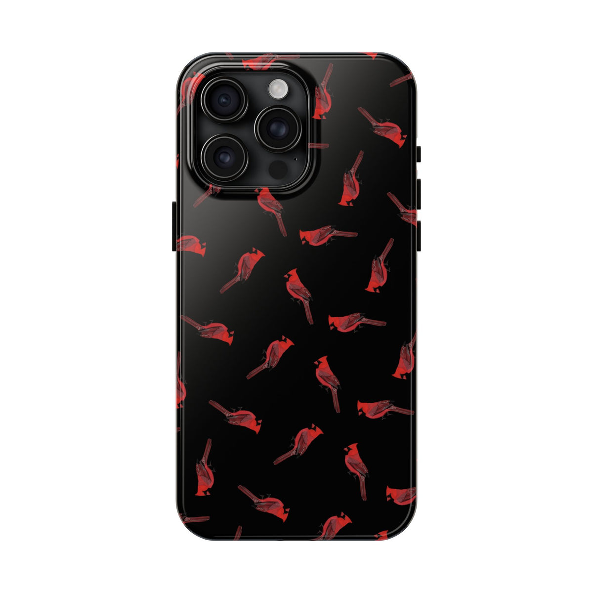 Cardinal iPhone Case Black – Premium Tough Phone Cover for Bird Lovers