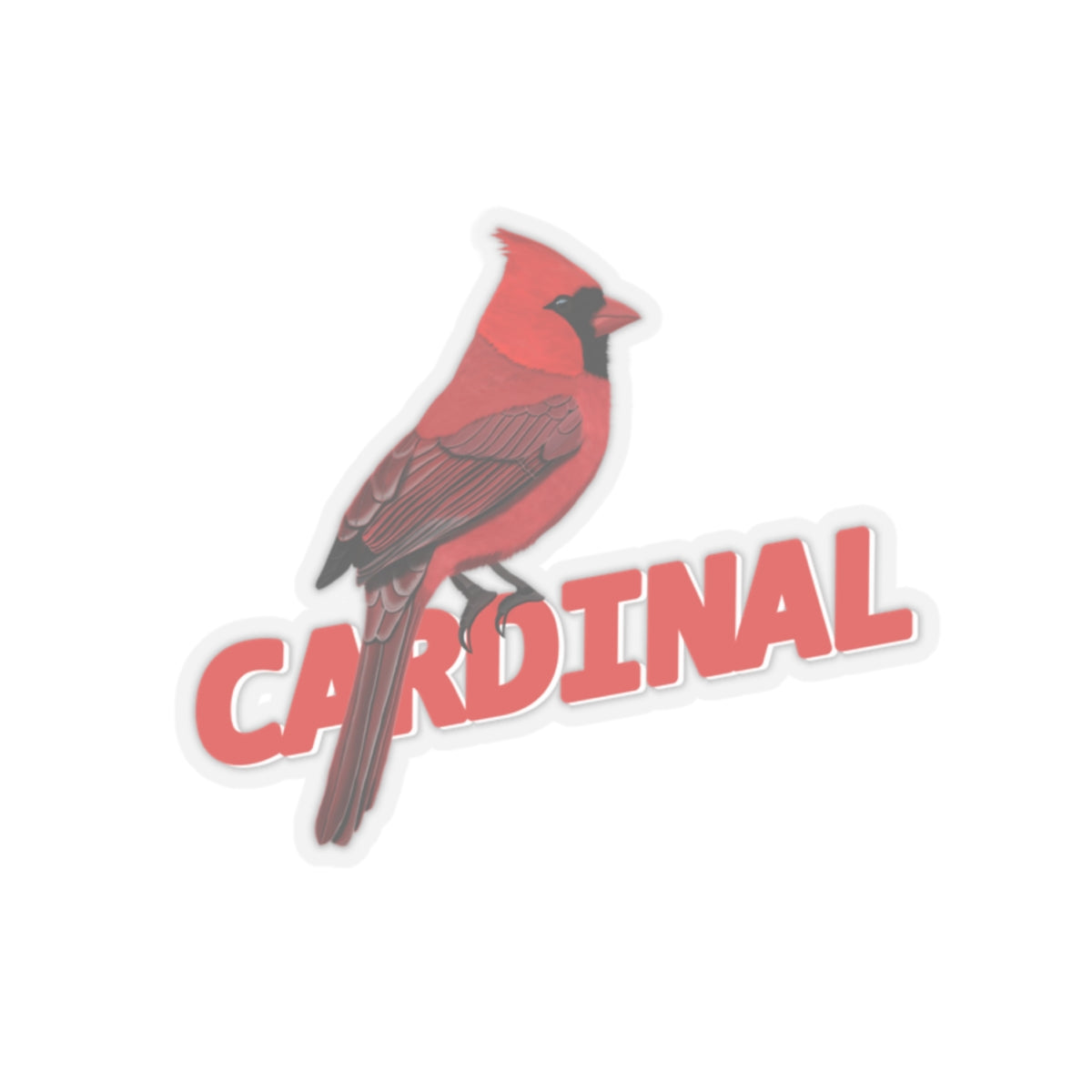 Cardinal Stickers on bird sticker background