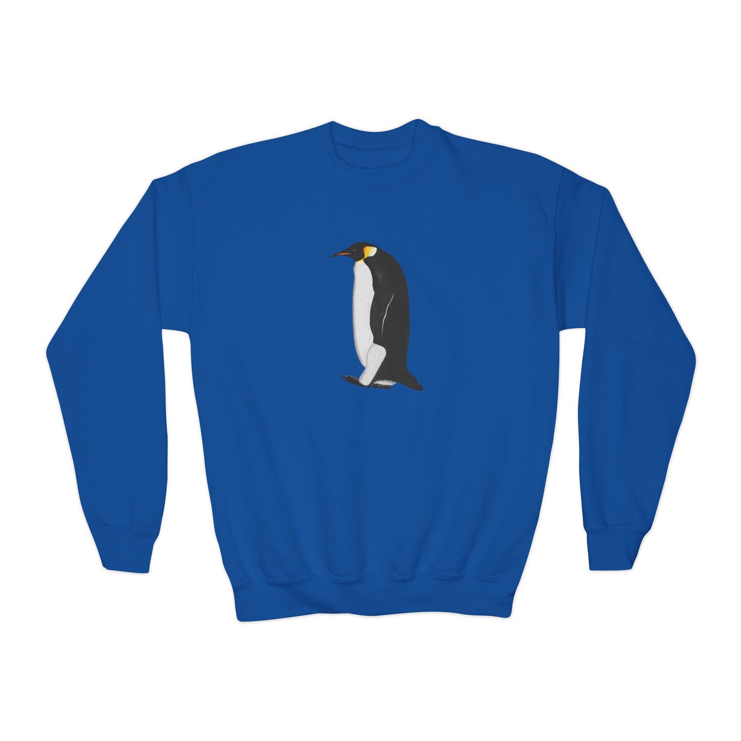 Emperor Penguin Bird Birdwatching Youth Crewneck Sweatshirt Sweatshirts in Maroon