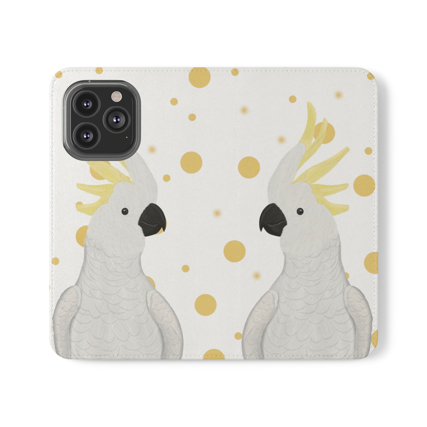Cockatoo Bird Art Phone Flip Case
