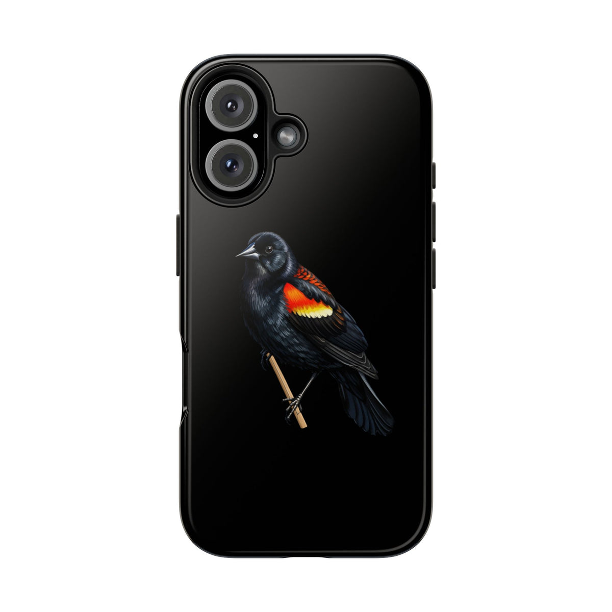 Red Winged Blackbird Dual-Layer iPhone Case with Bird Art – The Perfect Gift for Ornithologists & Bird Lovers