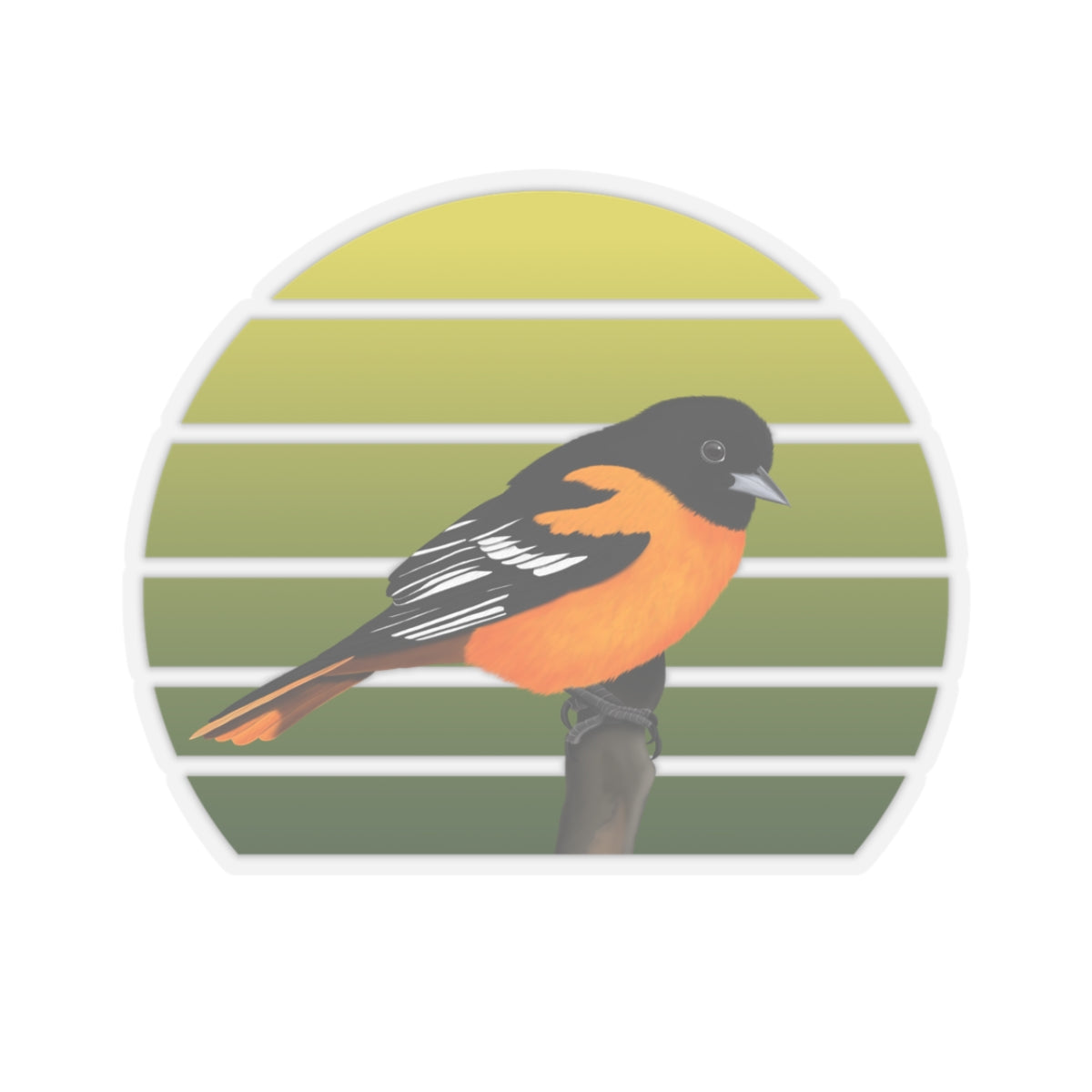 Baltimore Oriole Bird Sticker – Home & Living, Paper products