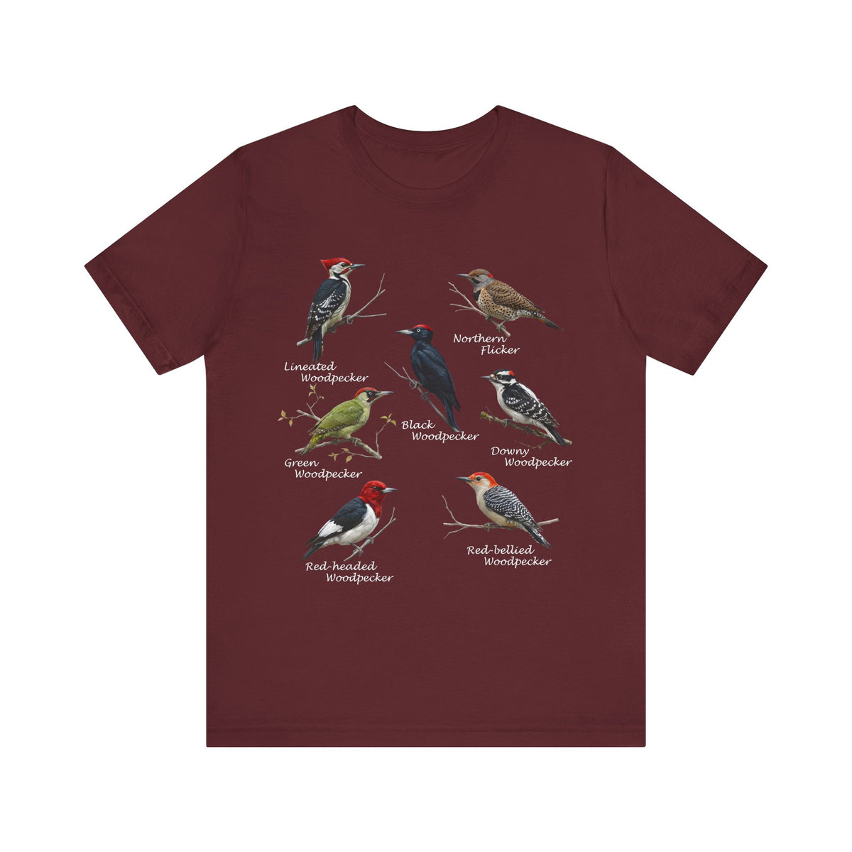 Woodpecker T-Shirt on bird lover background