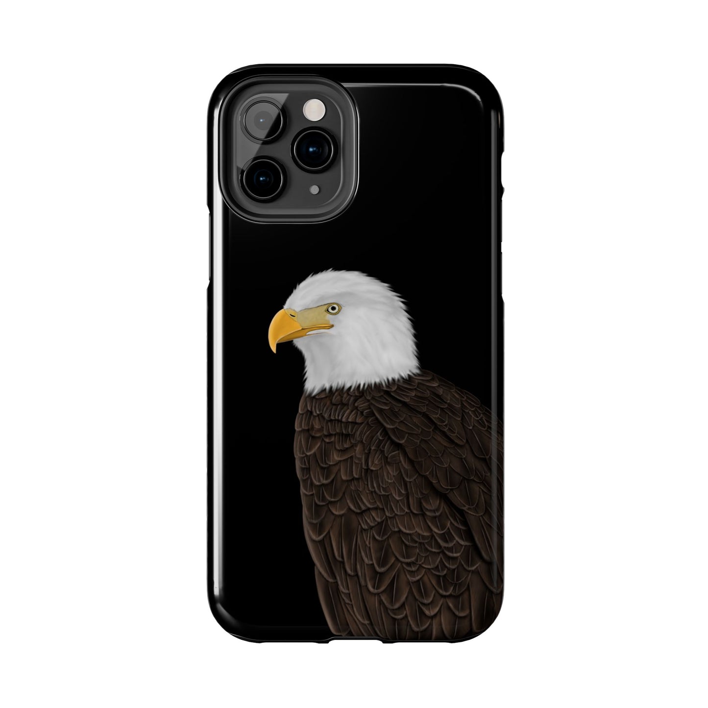 Bald Eagle Bird Art Tough Phone Case Black