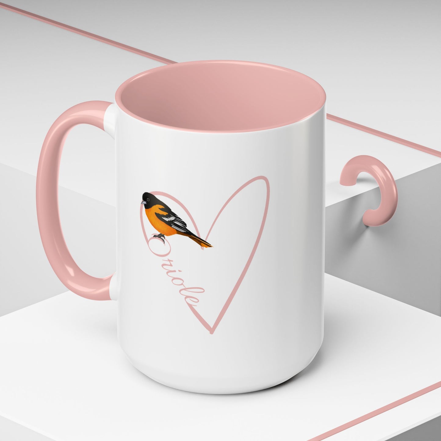Oriole Mug Bird with Heart for Bird Lovers