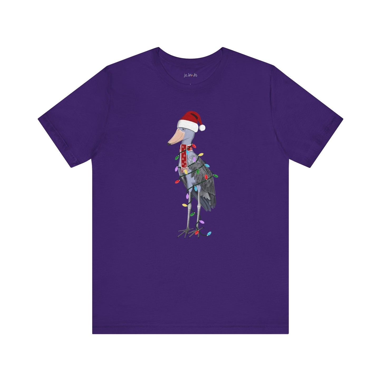 Shoebill with Fairy Lights Christmas Bird T-Shirt –
