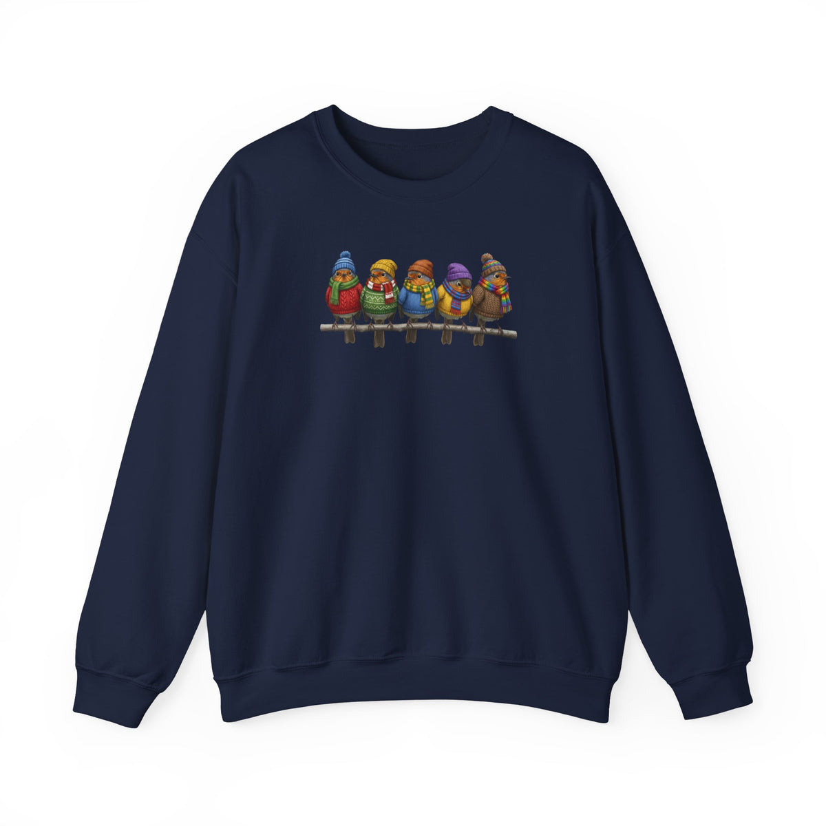 Rotkehlchen Sweatshirt Vogelmotiv in Black