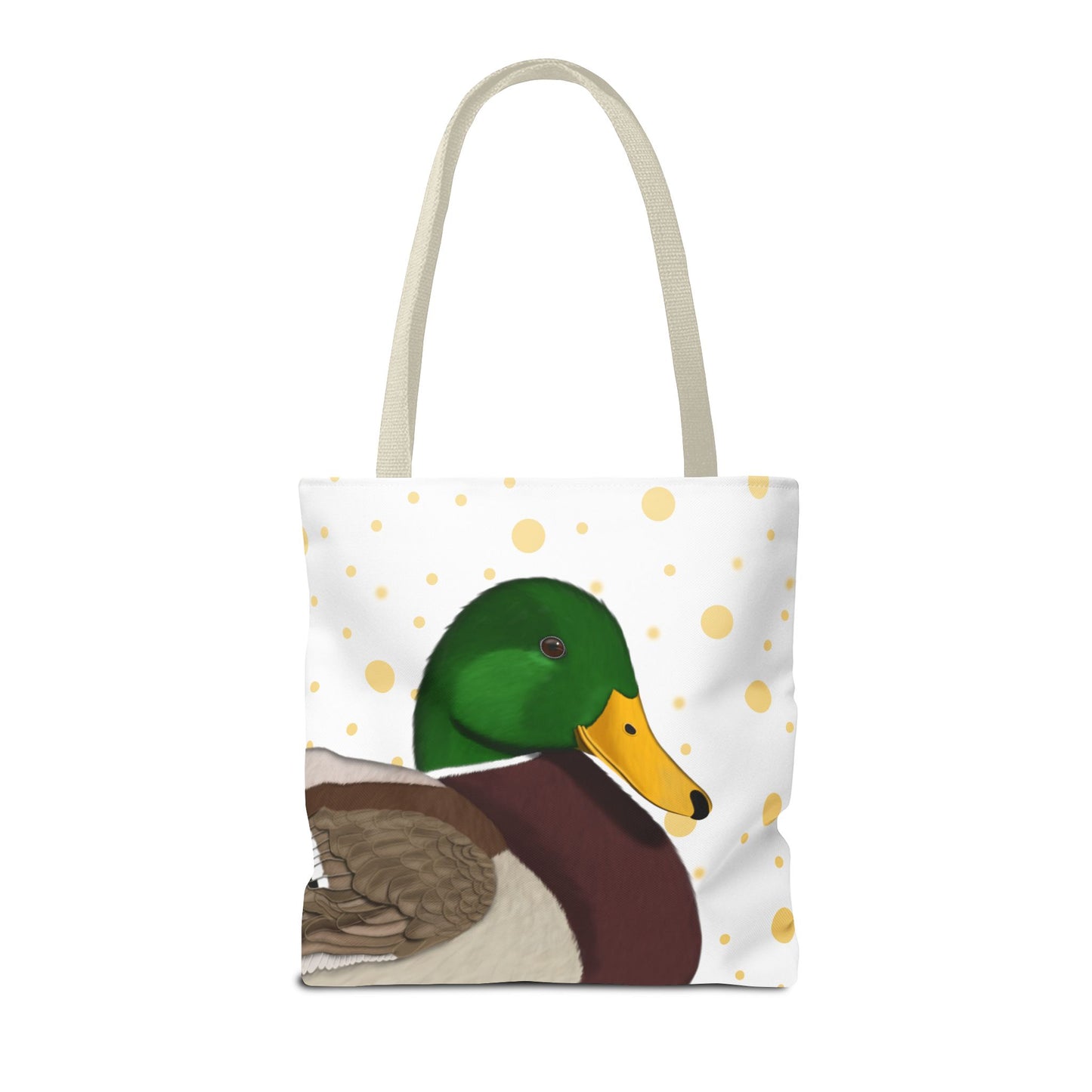 Ente mit Goldenen Punkten Vogel Tragetasche 40x40cm