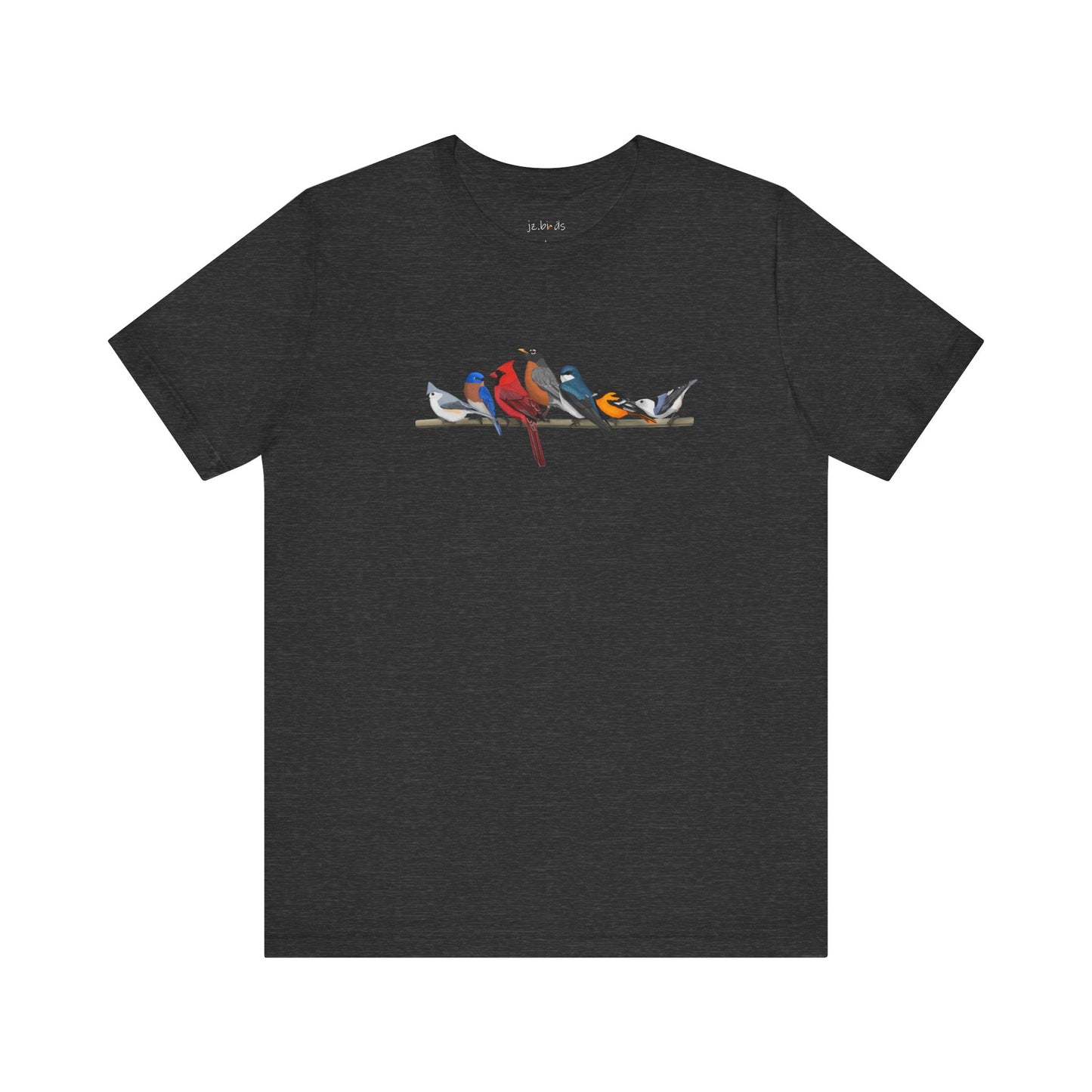 Birds on a Branch Robin Cardinal Oriole Bluebird Tree Swallow Bluebird Birding & Birdwatching T-Shirt