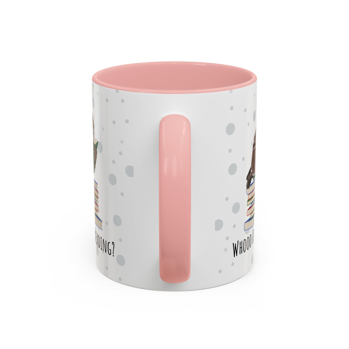Whooo Loves Reading Owl Teacher Mug – Two-Tone Librarian & Book Lover Cup