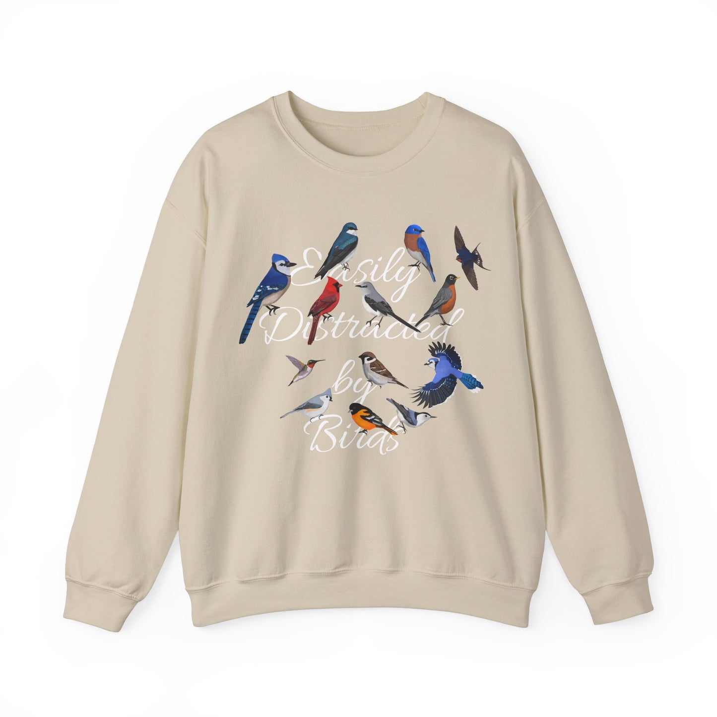 Hummingbird, Blue Jay and Cardinal Bird Sweatshirt – Animal Lover Gift, Avian Enthusiast