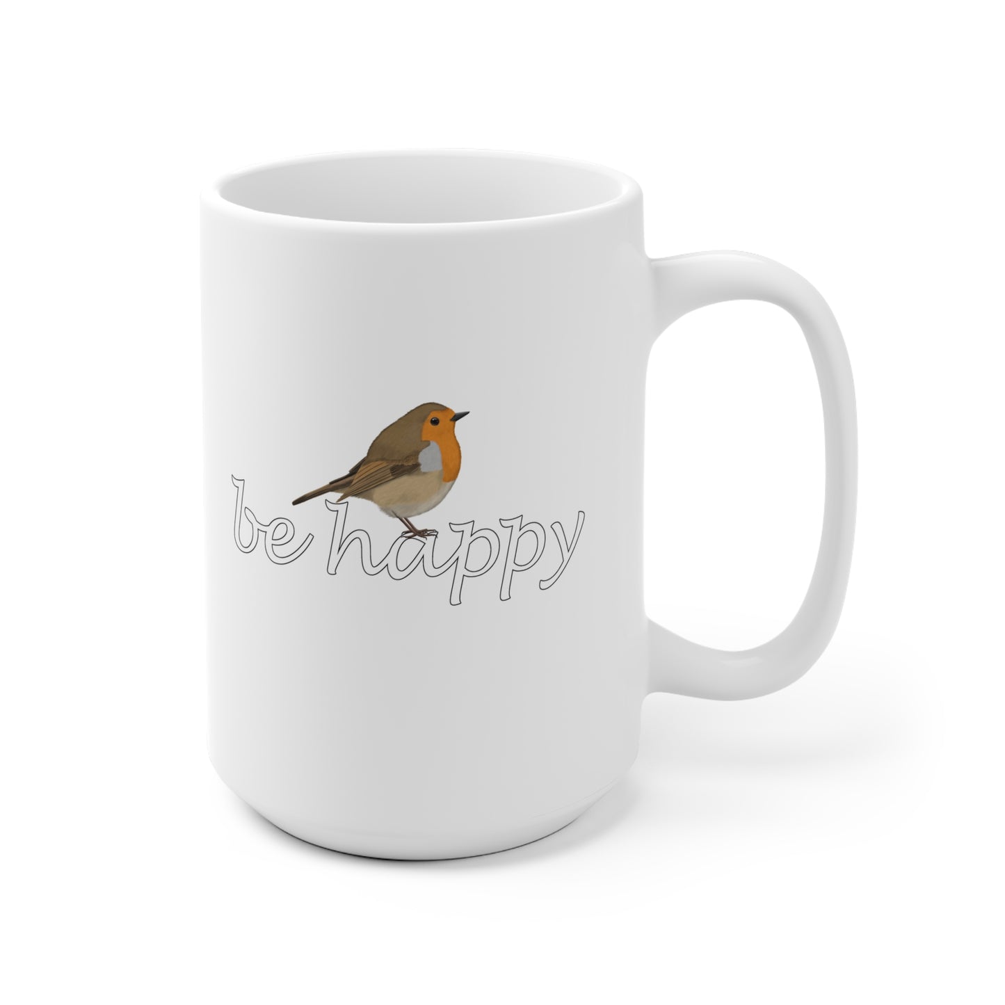 Rotkehlchen Tasse mit 11 oz Hintergrund