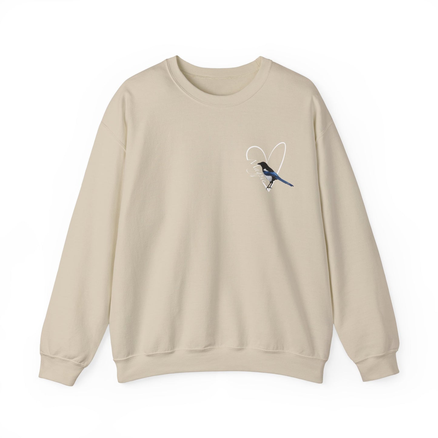 Magpie Heart Birdlover Biologist Bird Sweatshirt