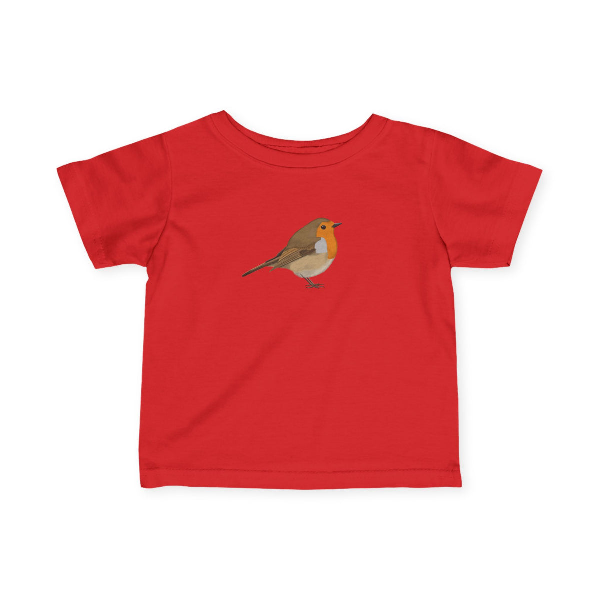 Rotkehlchen Baby T-Shirt in White