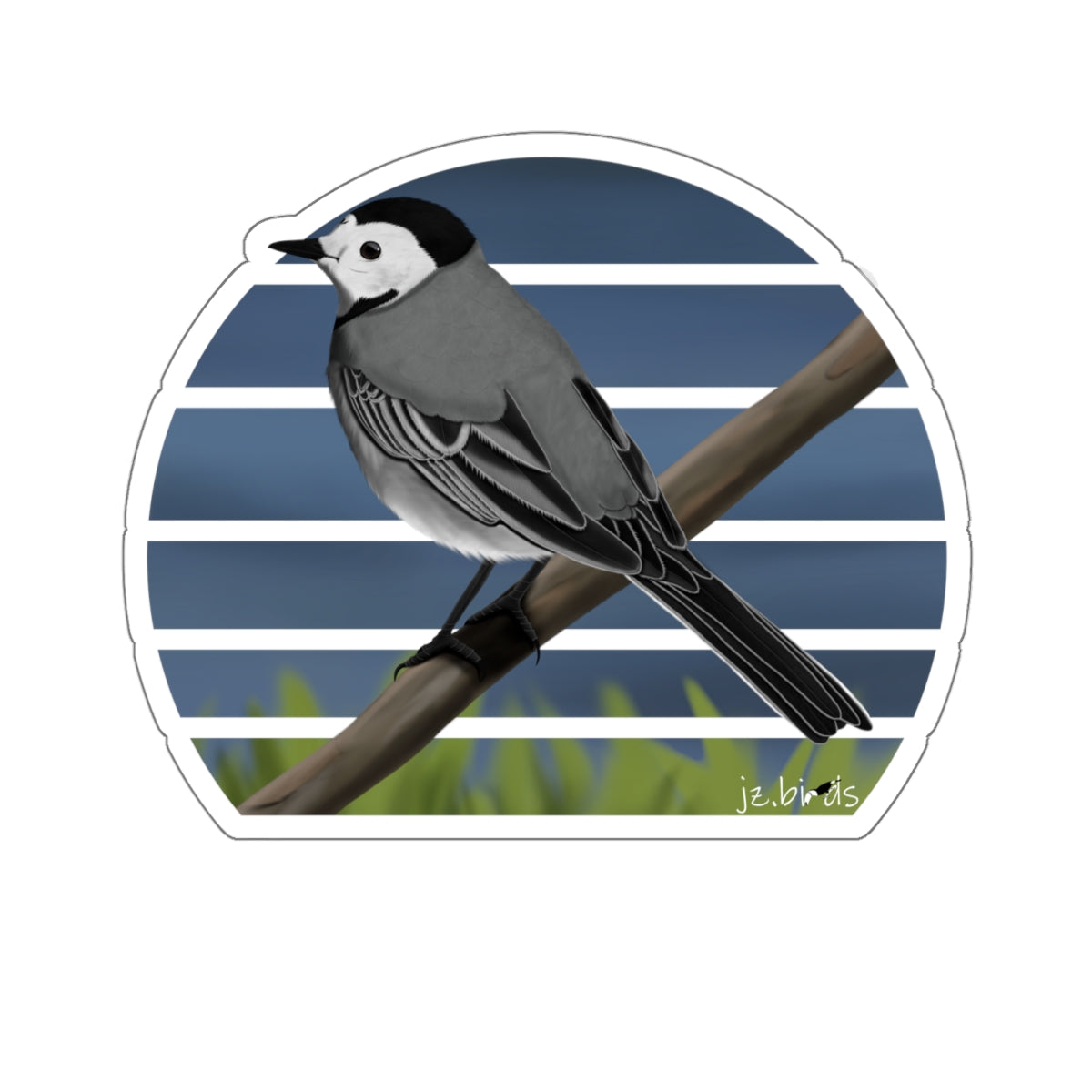 Wagtail Bird Sticker Paper products – Home & Living and Kiss cut style