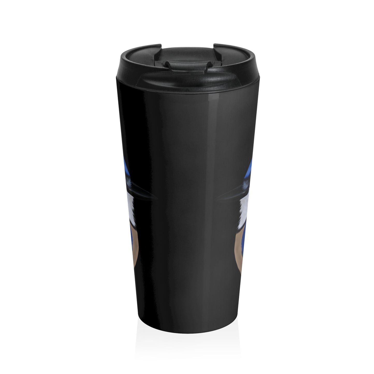 Blue Jay Bird Stainless Steel Travel Mug Tumbler Black 15oz