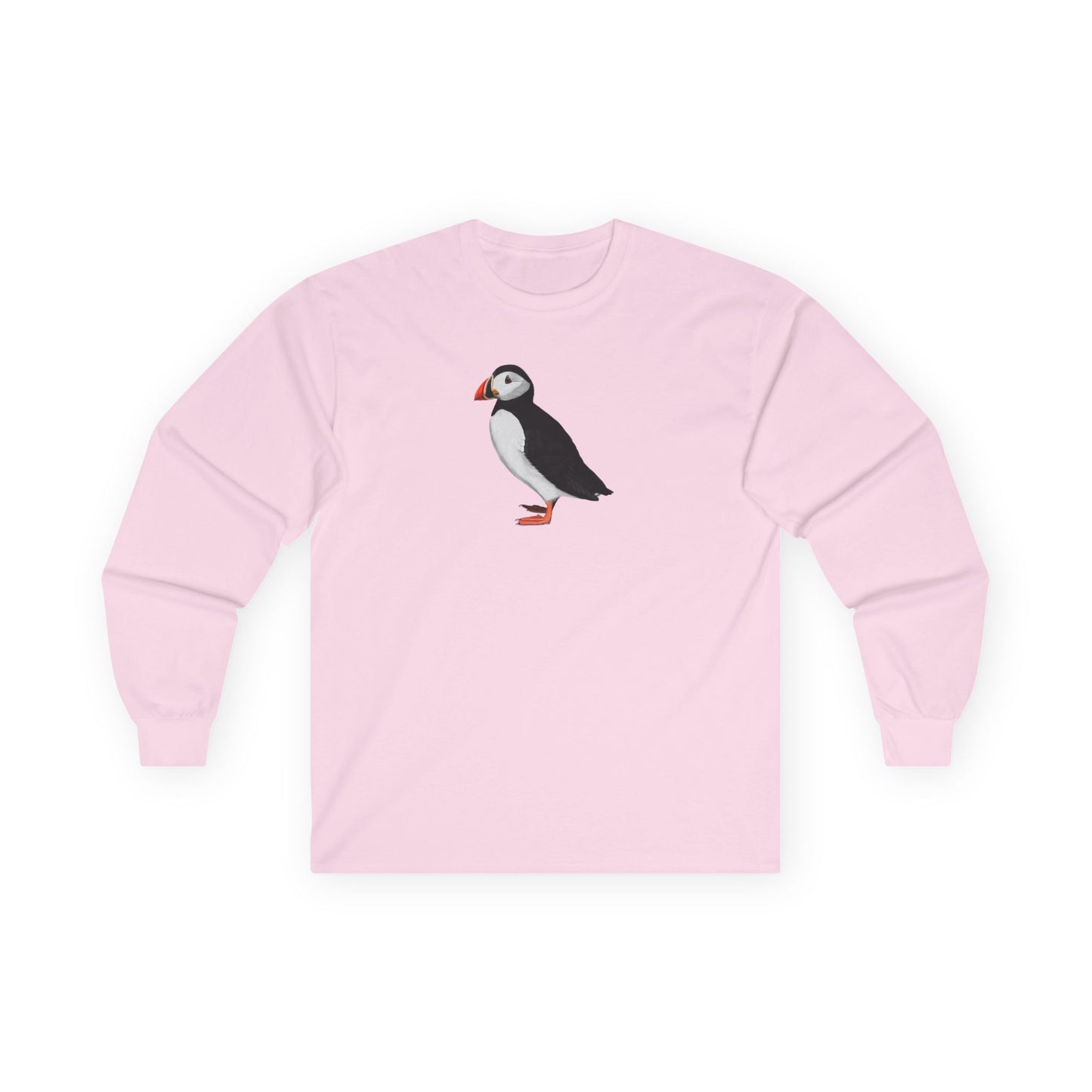Puffin Birding & Birdwatching Bird Cotton Long Sleeve T-Shirt