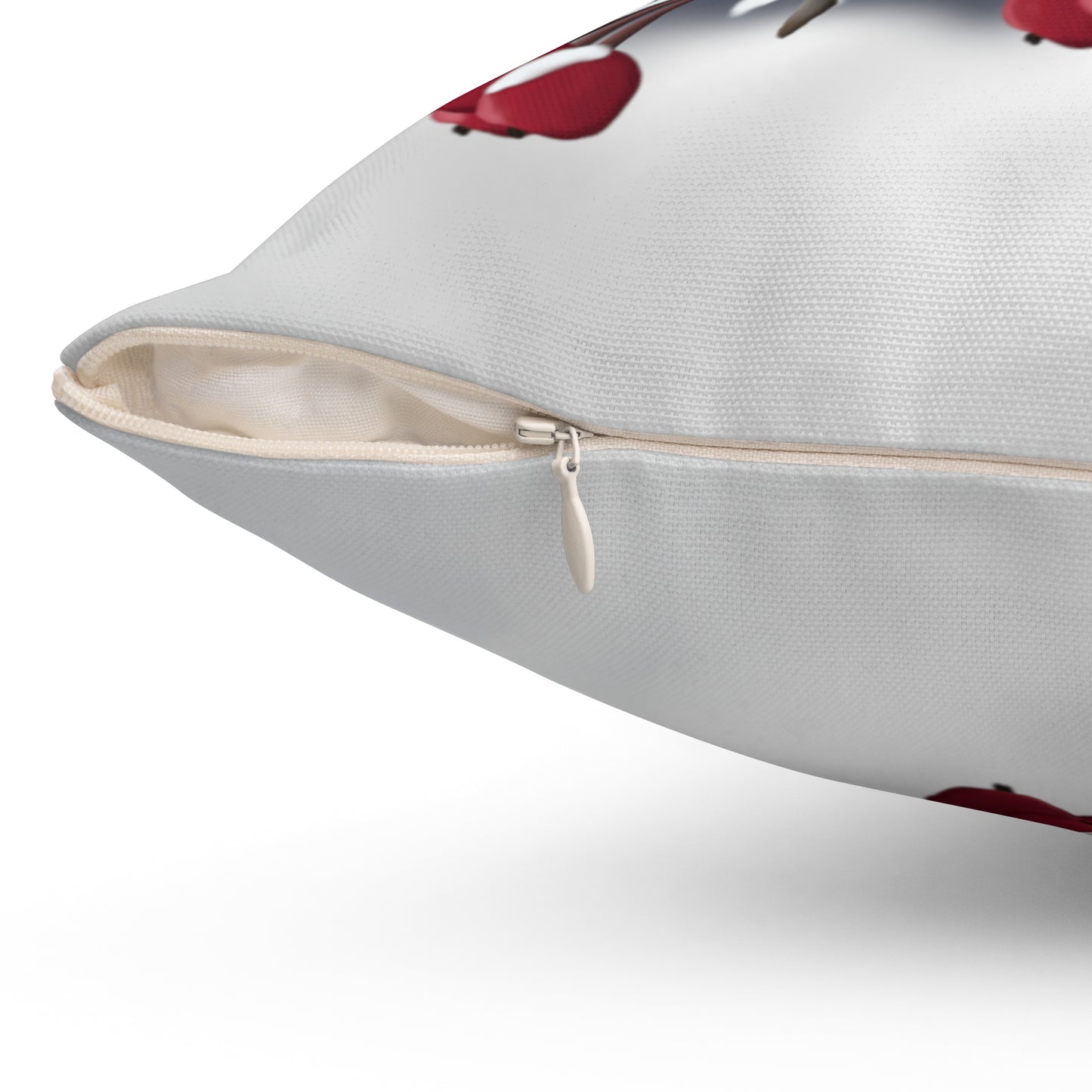 Nightingale on a Winter Branch Christmas Bird Pillow