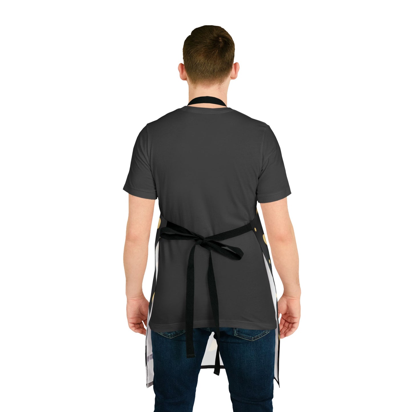 Pigeon Golden Dots Birdlover Bird Art Apron Black