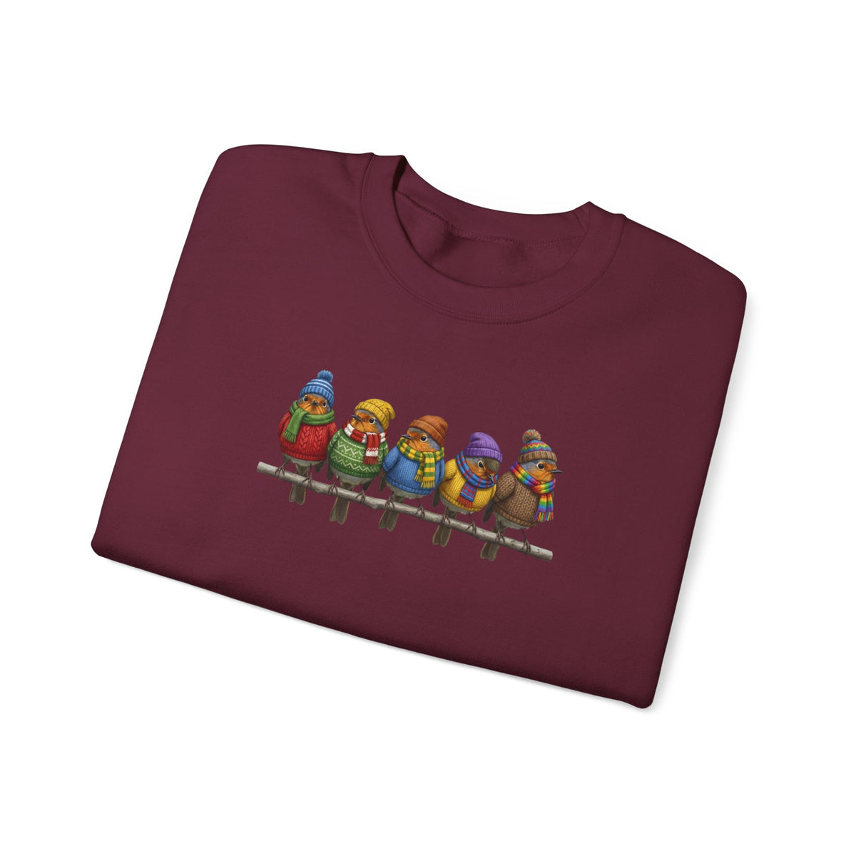 Robin Sweatshirt | Bird Watcher Crewneck | Unisex Songbirds Wearing Knit Gift for Bird Lovers