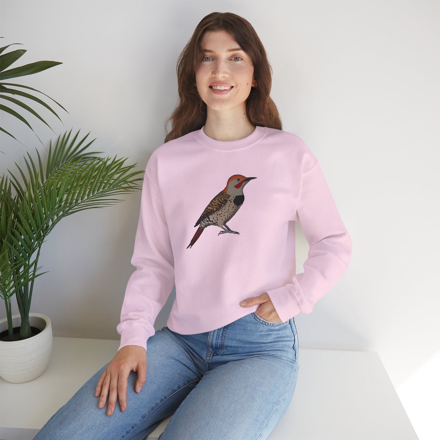Northern Flicker Bird Watcher Biologist Crewneck Sweatshirt