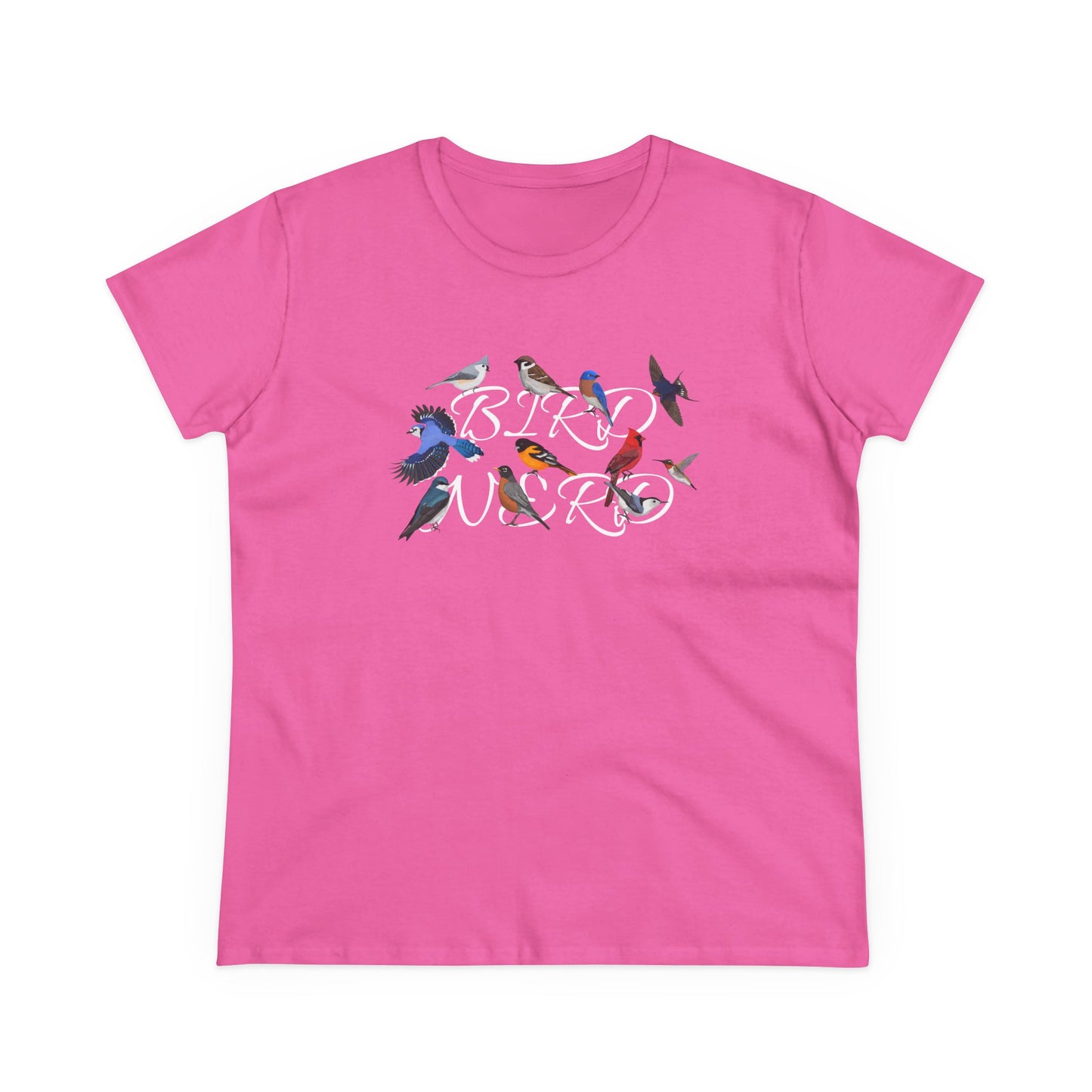 Bird Nerd Blue Jay Cardinal Bluebird Bird Design for Birdwatchers and Bird Lovers Women's T-Shirt