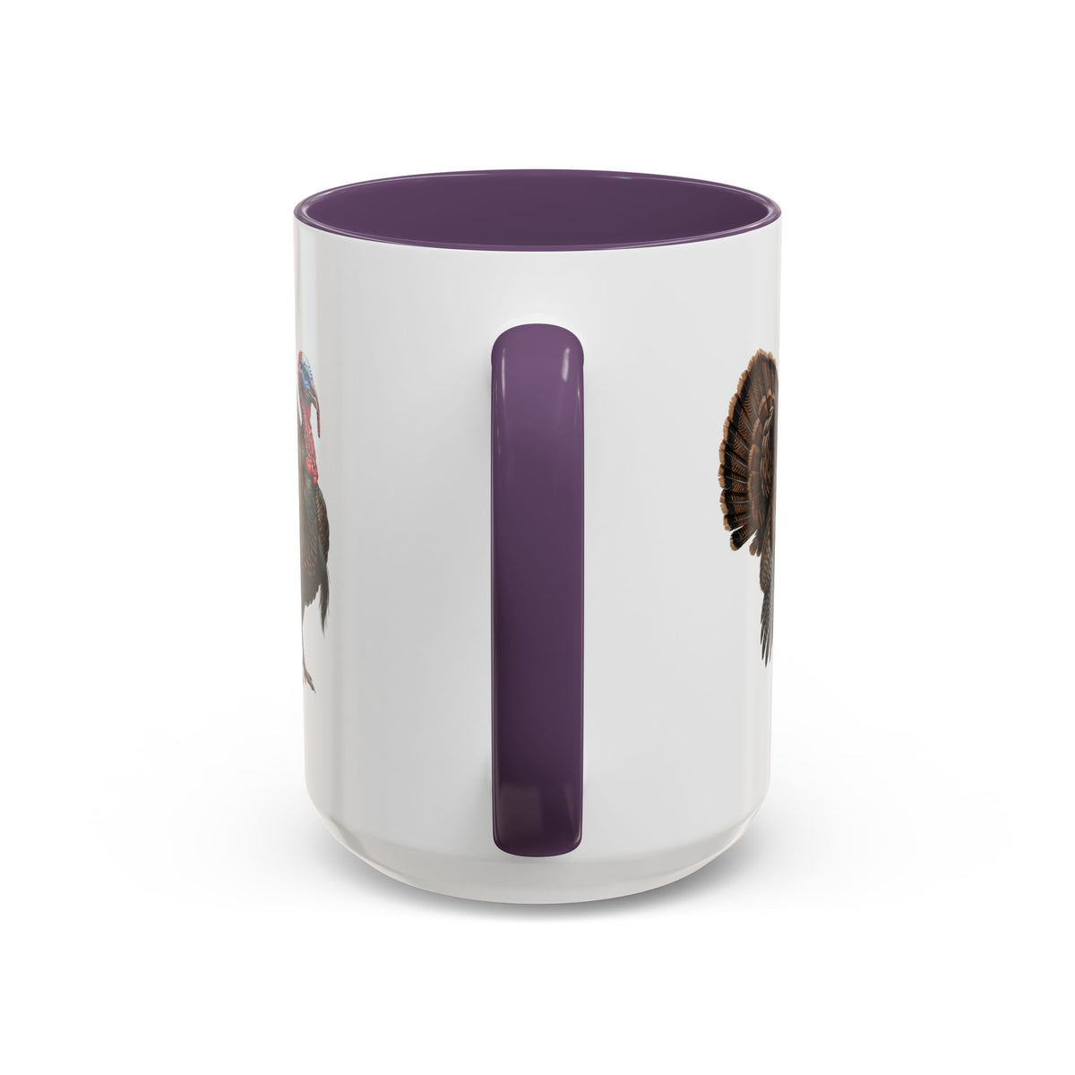 Thanksgiving Turkey Two-Tone Mug | Wild Turkey Bird Art Coffee Cup | Fall Gift
