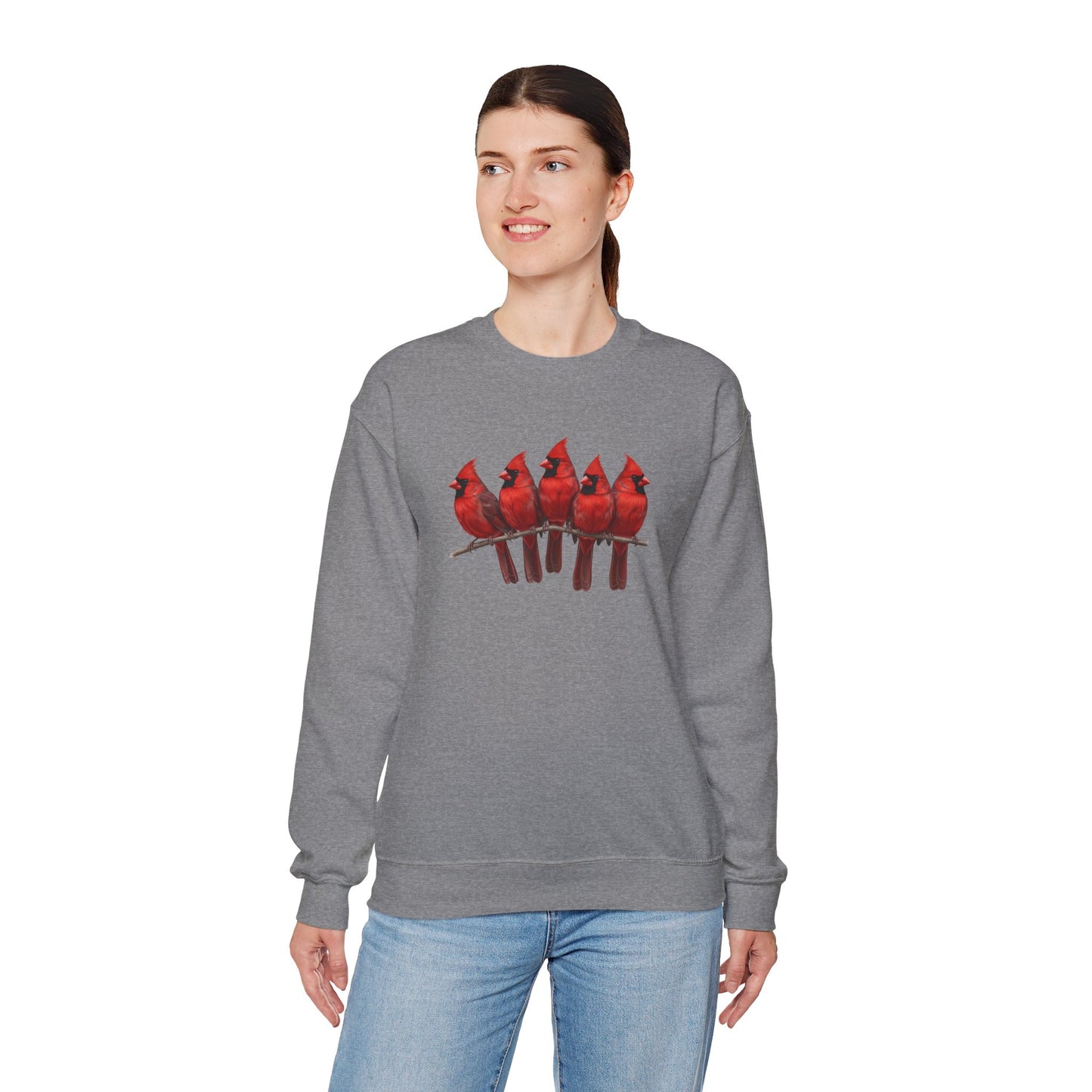 Cardinals Sweatshirt | Bird Watcher Crewneck | Unisex Songbird Gift for Bird Lovers