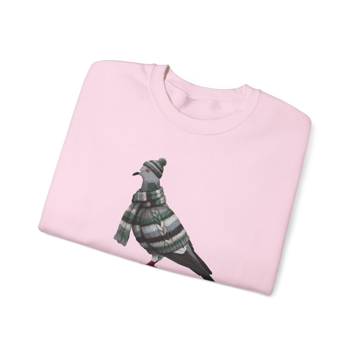 Pigeon Winter Sweatshirt | Bird Watcher Crewneck | Unisex Songbirds Wearing Knit Gift for Bird Lovers