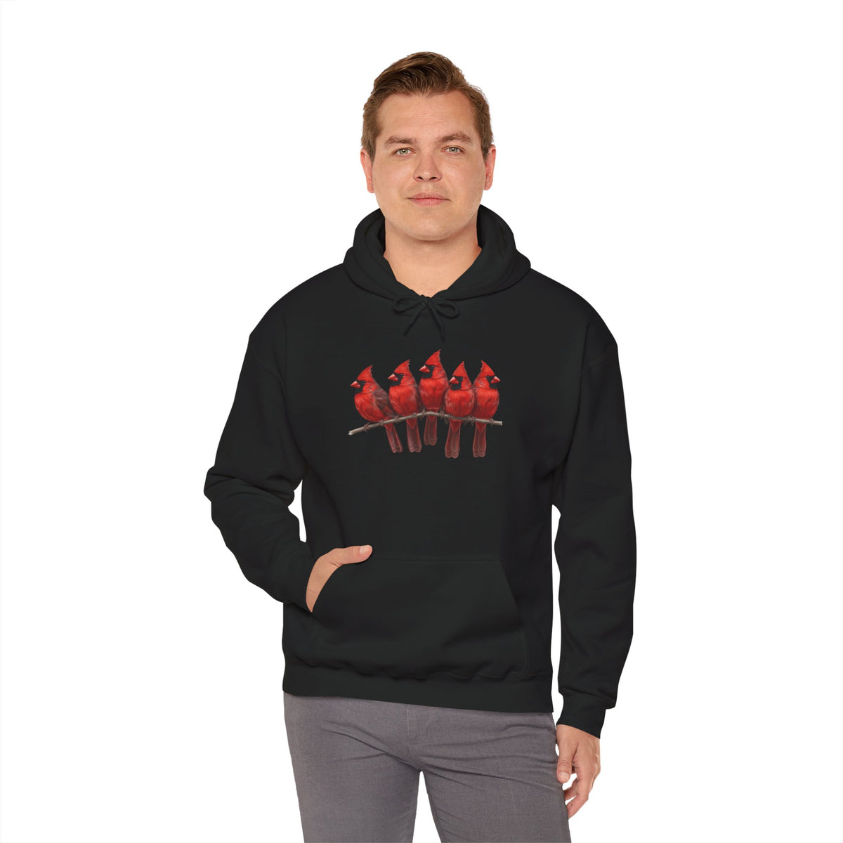 Rotkardinal Hoodie - Vogel Kapuzenpullover für Vogelbeobachter & Naturliebhaber mit Vogelmotiv