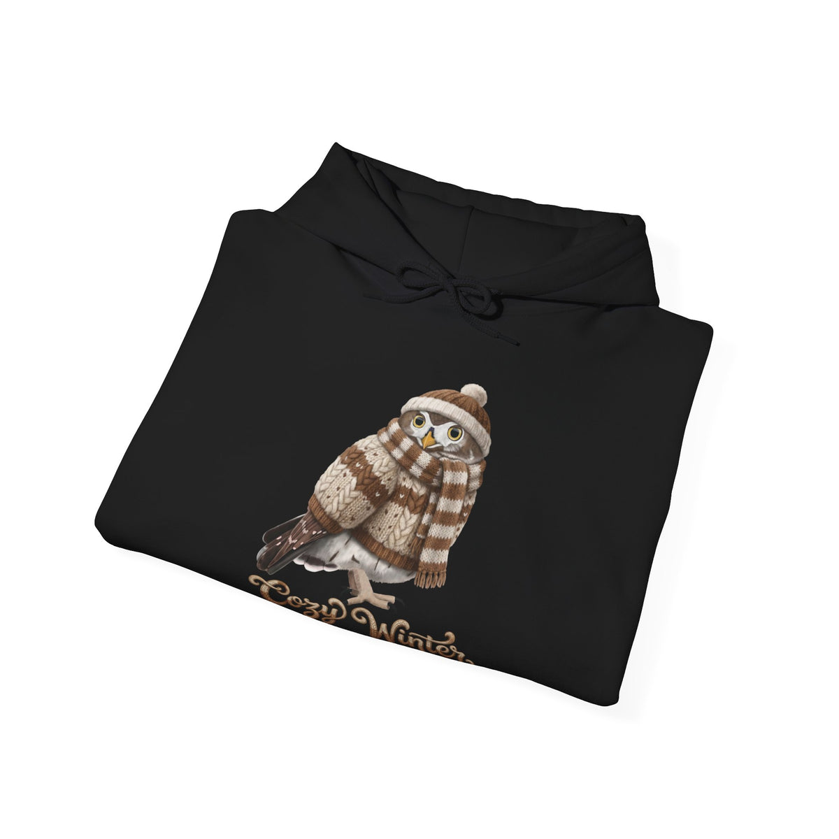 Hibou avec Bonnet Sweat à Capuche Cozy Winter | Hoodie Oiseau pour Ornithologues & Amoureux de la Nature