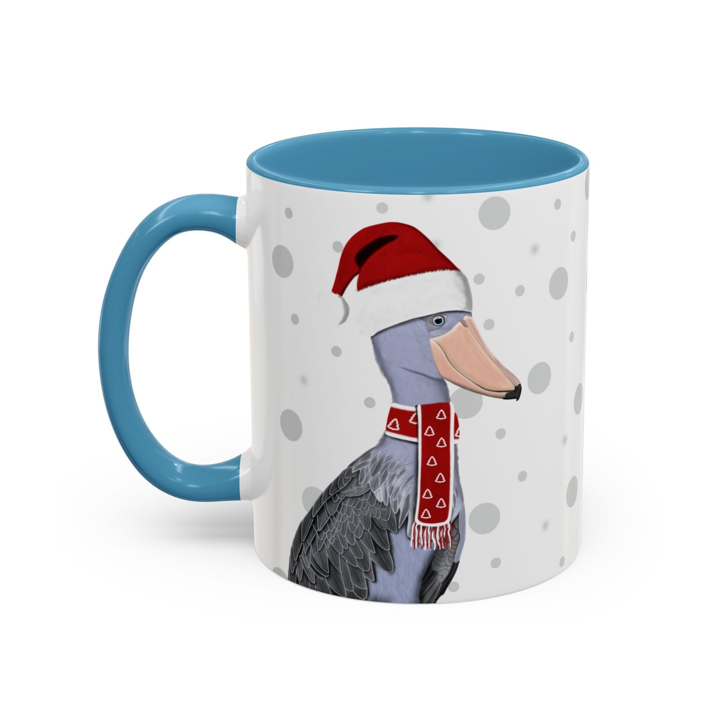 ハシビロコウのクリスマスバードコーヒーマグ