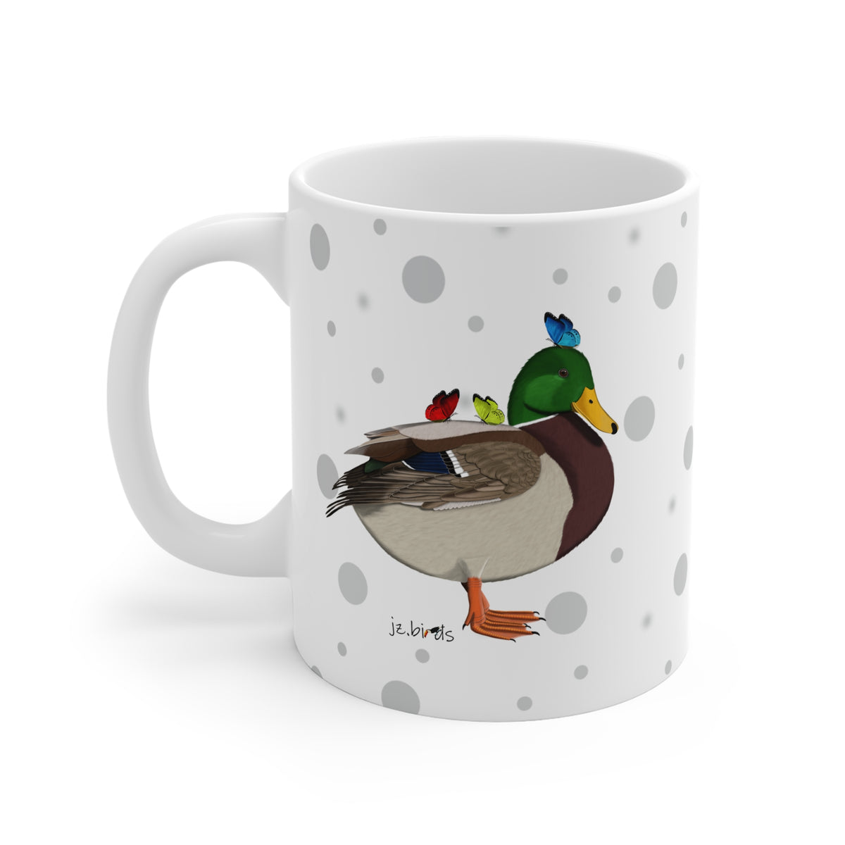 Ente mit Schmetterlingen Tasse – 11 oz und 11oz Stil