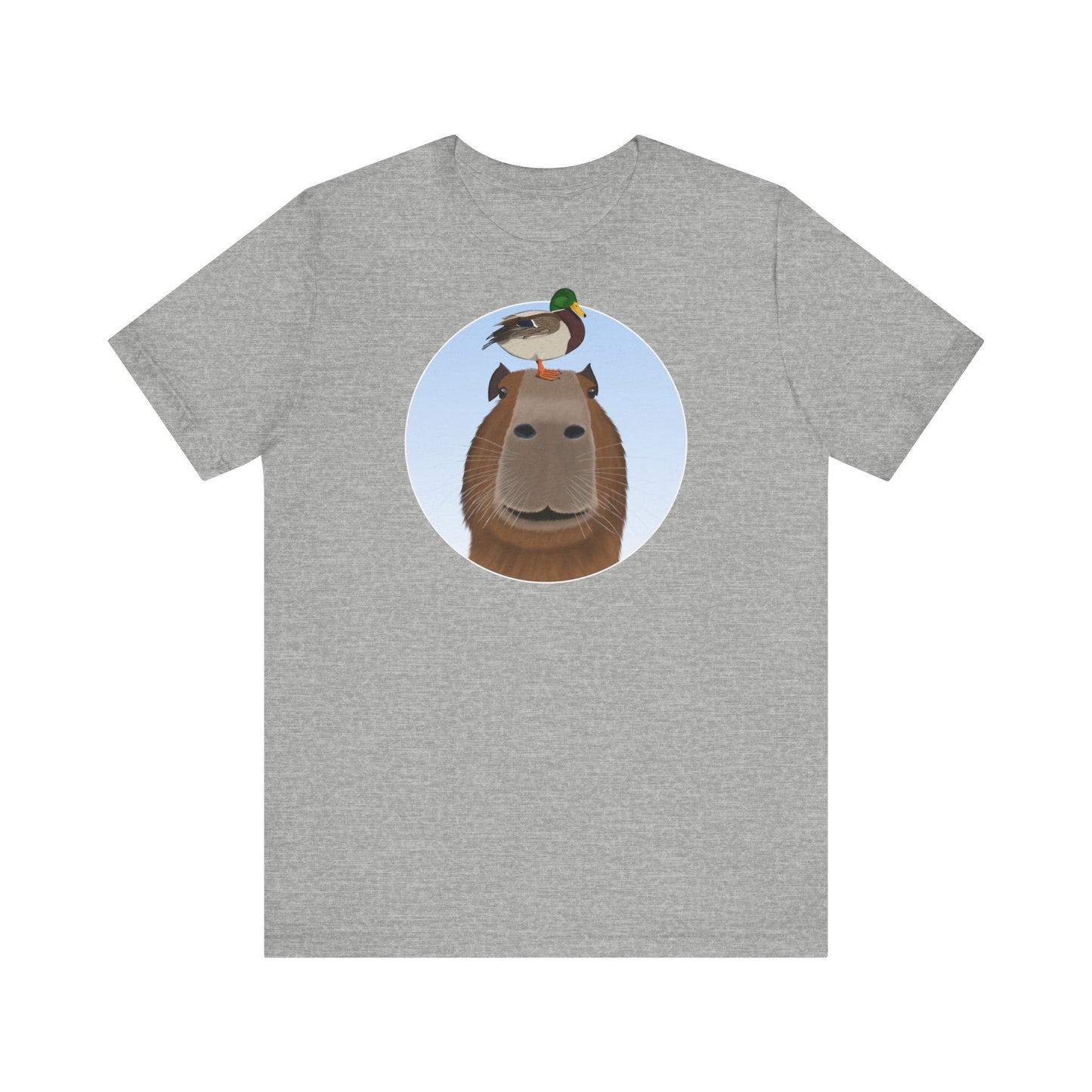 Capybara mit Ente Lustiges Vogel T-Shirt