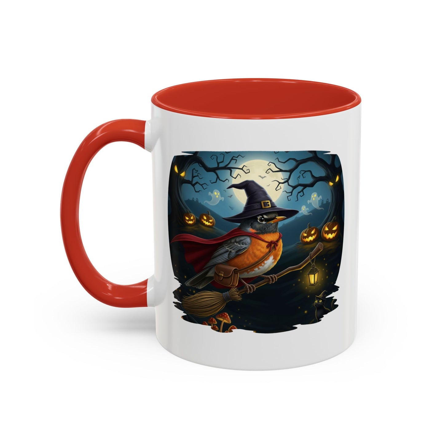 American Robin Halloween Bird Mug - Perfect Bird Lover Gift for Spooky Season