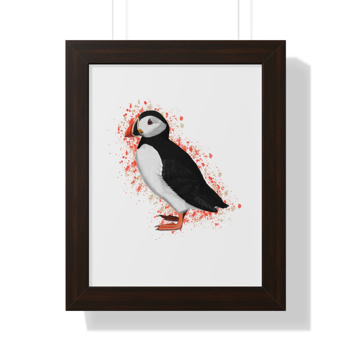 Puffin Framed Poster on background