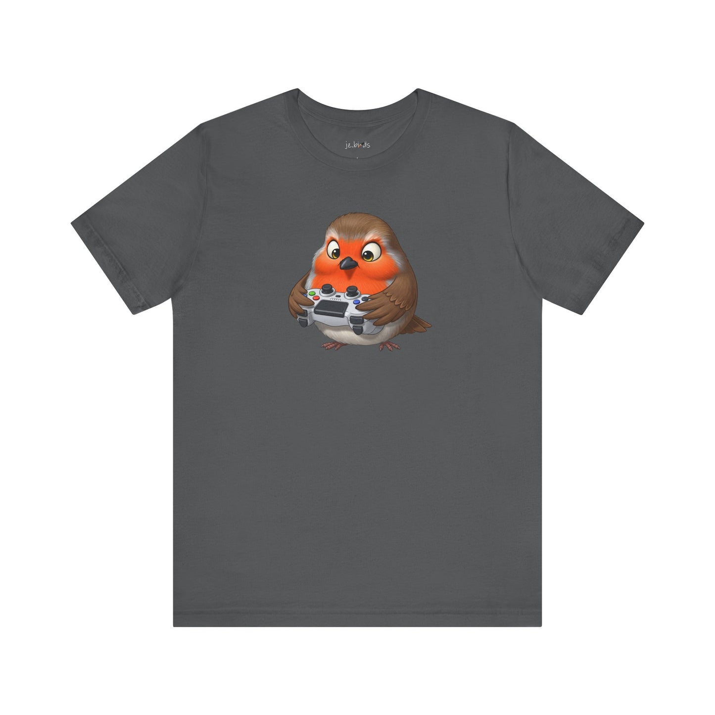 Robin Playing Video Games Funny Gamer and Bird Lover T-Shirt