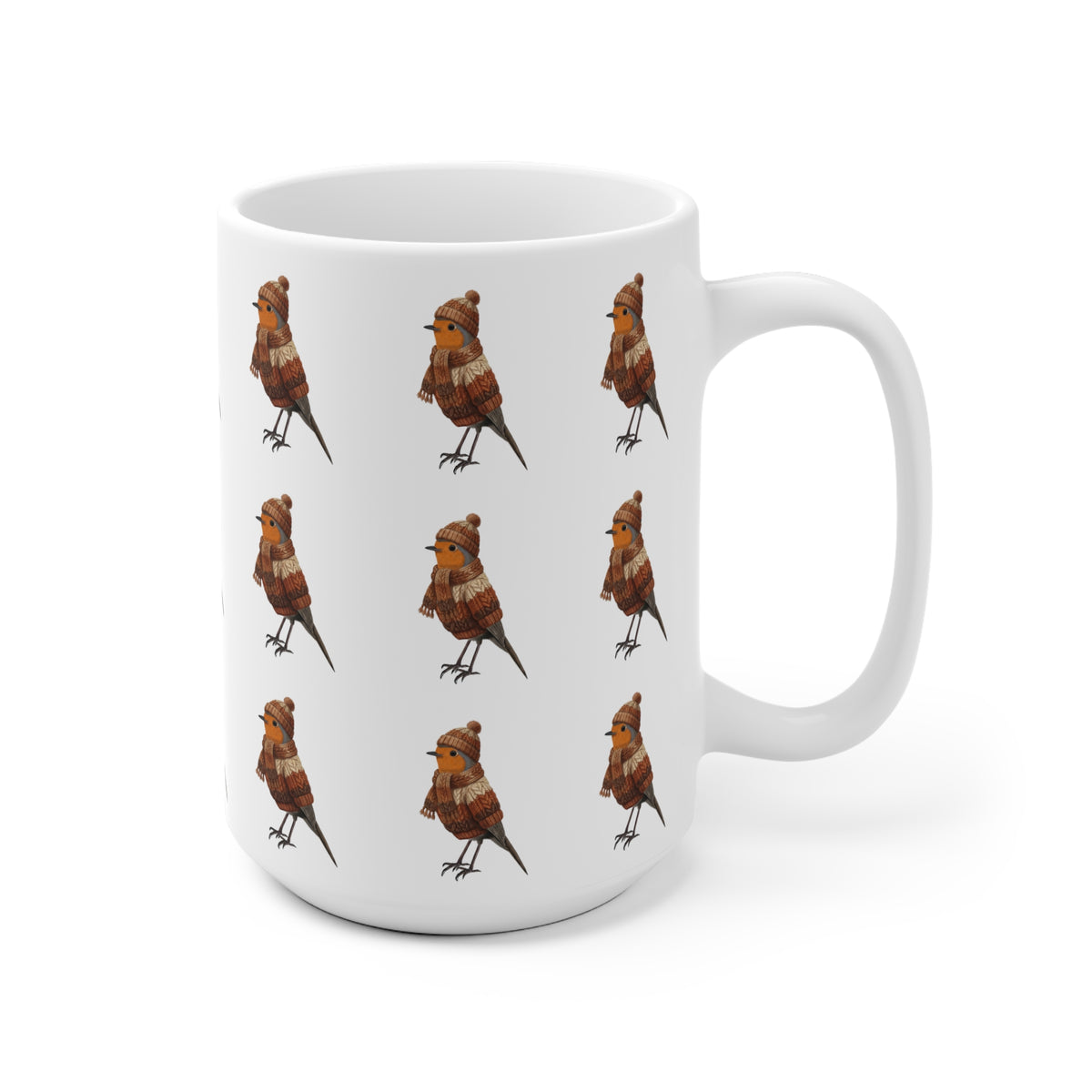 Rotkehlchen Tasse mit 11 oz Hintergrund