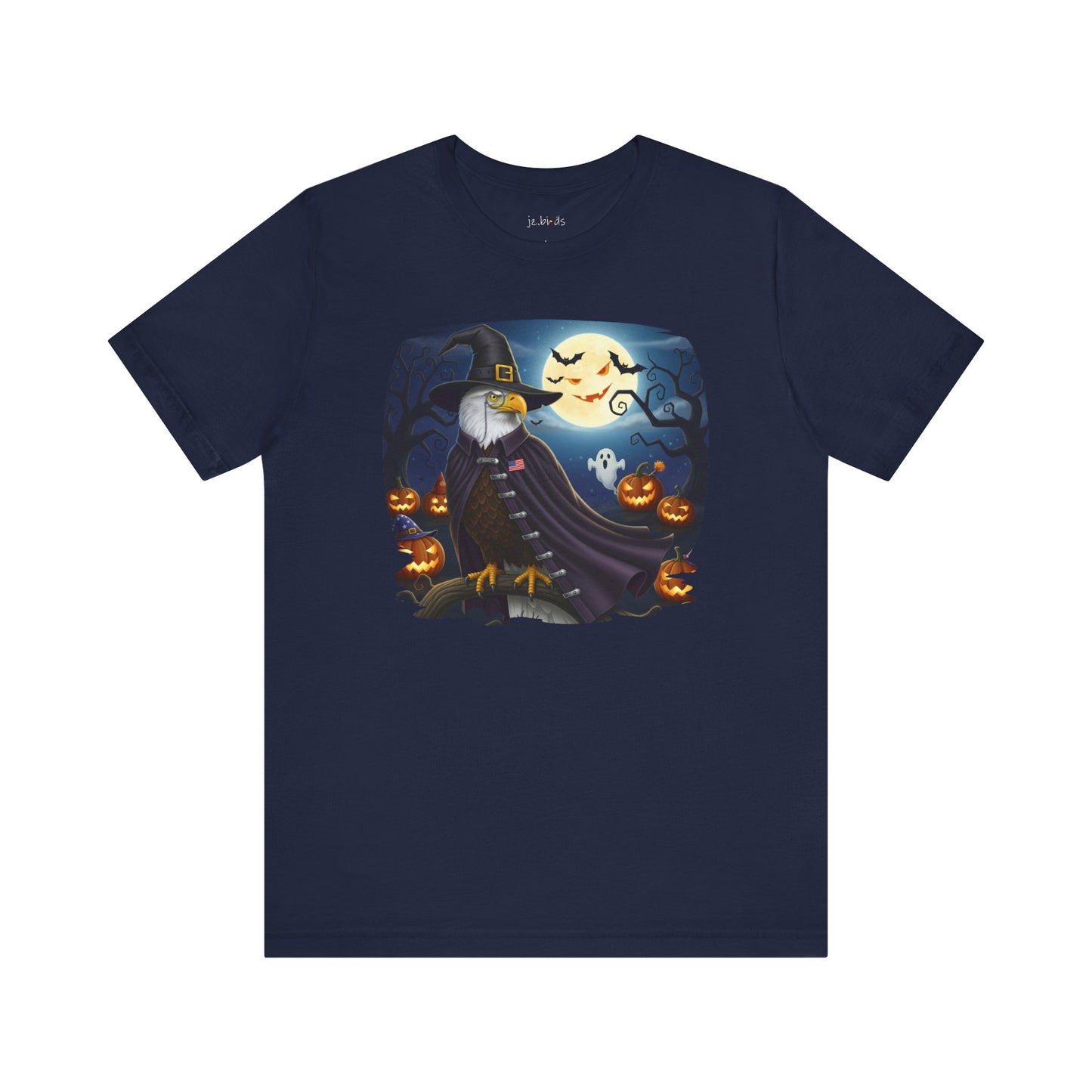 Bald Eagle Halloween Bird T-Shirt - Spooky Full Moon Halloween Costume for Bird Lovers