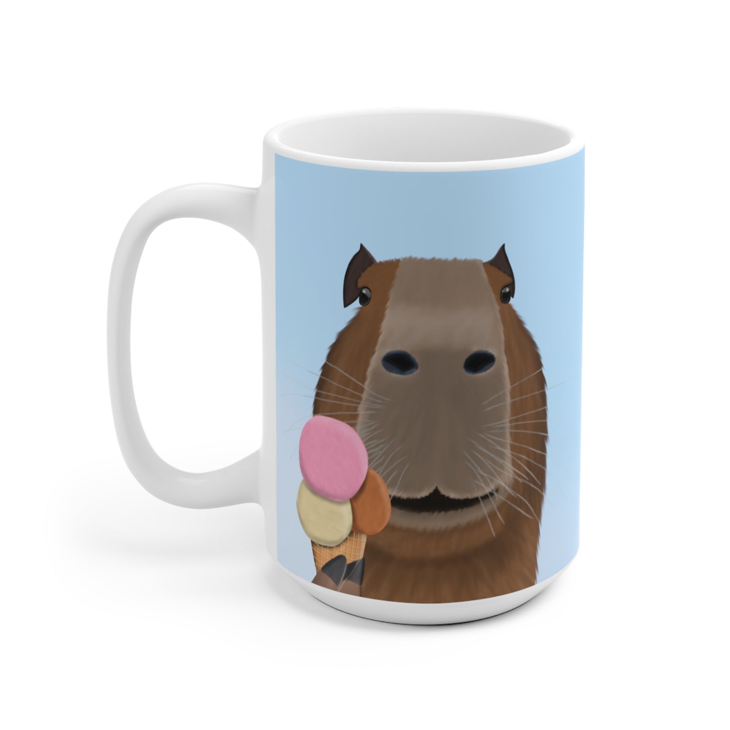 Capybara mit Eis Lustige Tasse