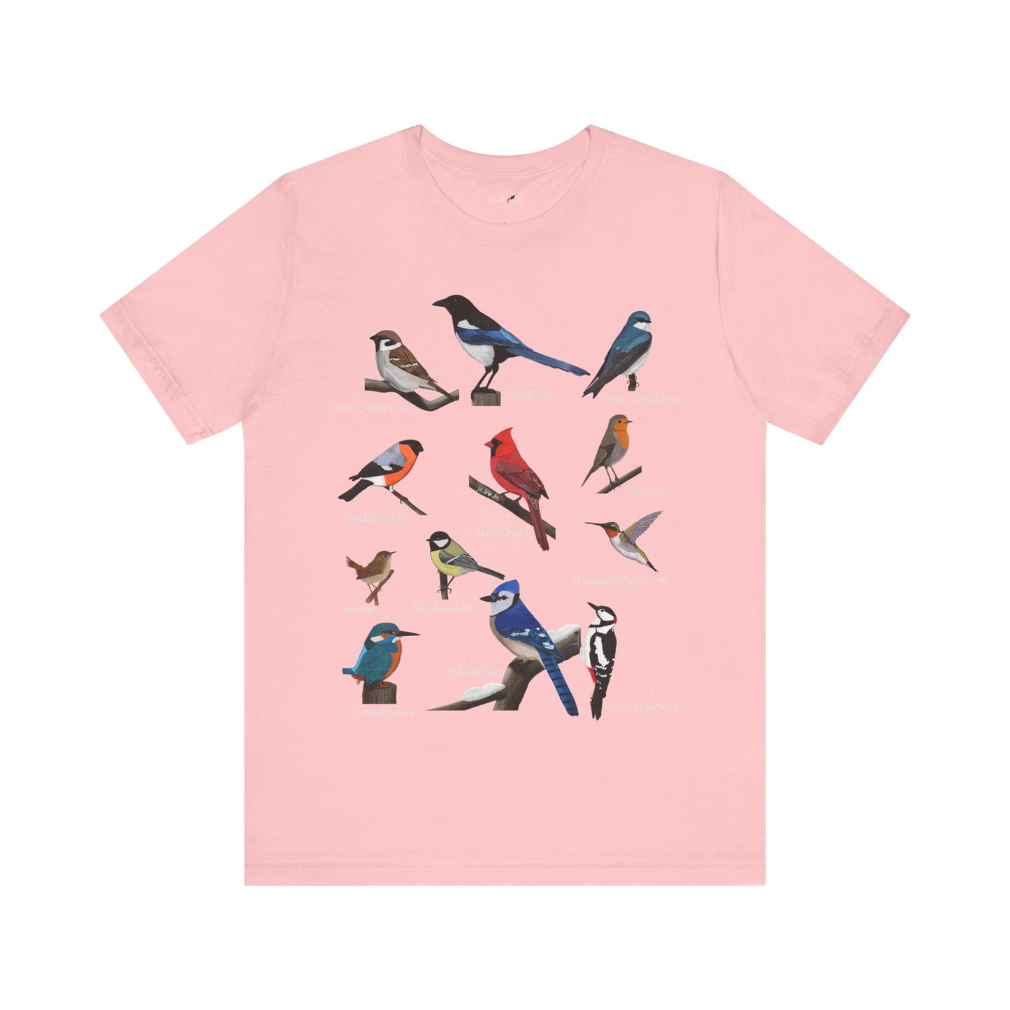 Garden Birds Blue Jay Cardinal Robin Chickadee Birding & Birdwatching Bird T-Shirt