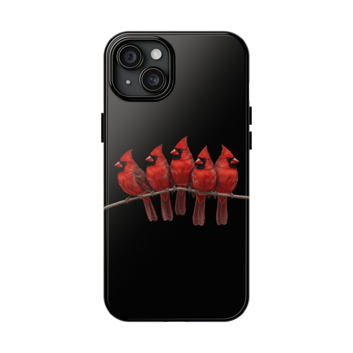 Cardinal Dual-Layer iPhone Case with Bird Art – The Perfect Gift for Ornithologists & Bird Lovers