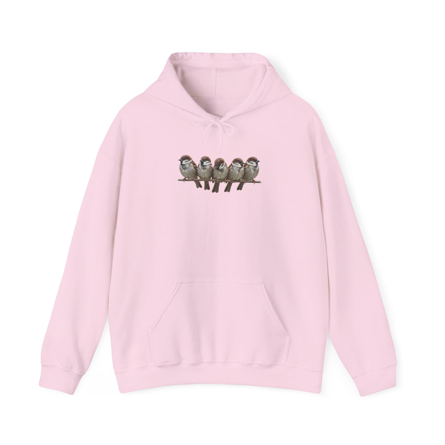 Spatzen auf einem Ast Vogel Hoodie - Kapuzenpullover für Vogelbeobachter & Naturliebhaber mit Vogelmotiv