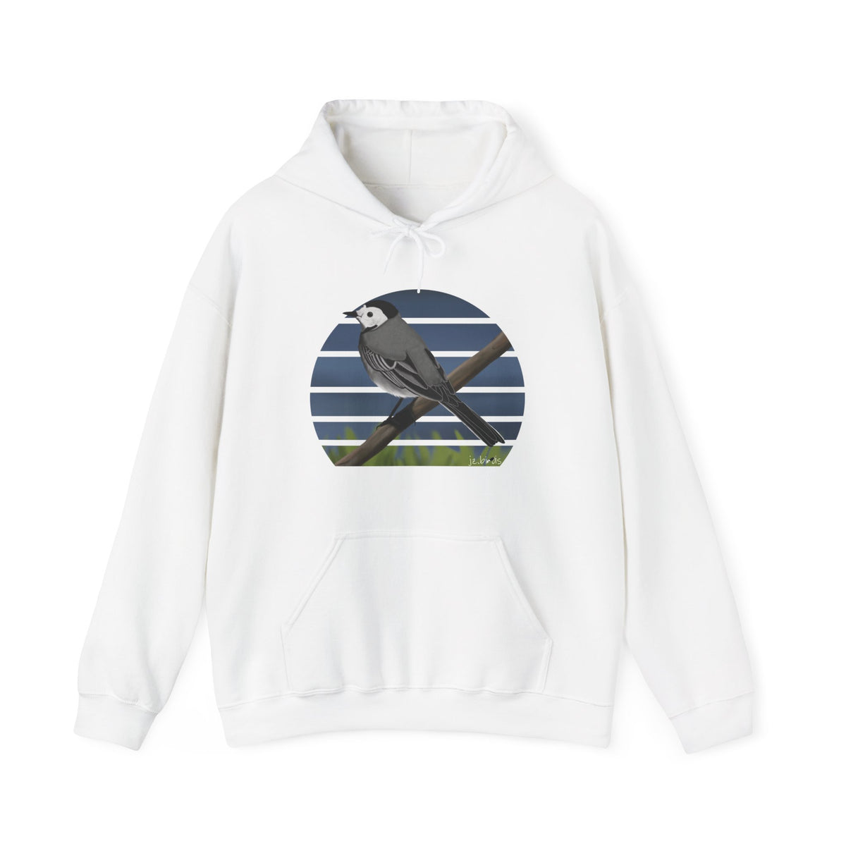 White Wagtail Bird Hoodie –