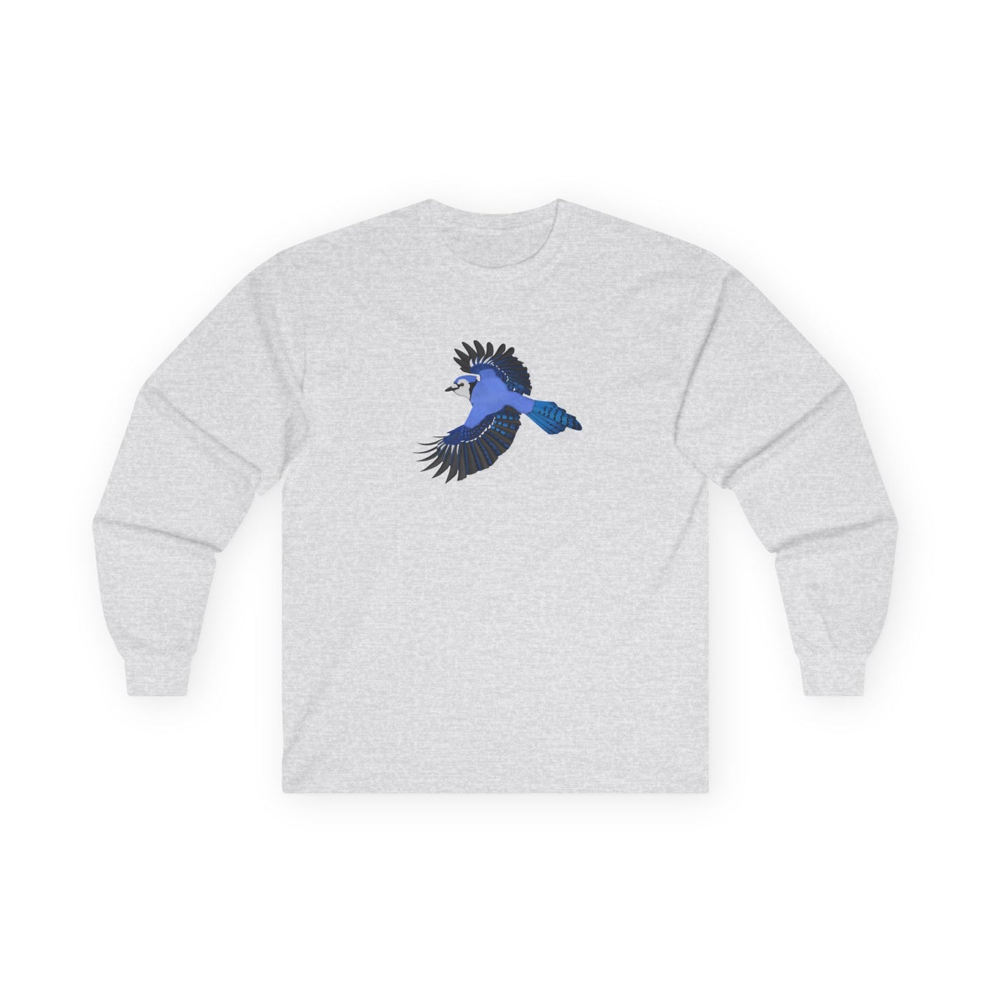 Blue Jay Birding & Birdwatching Bird Cotton Long Sleeve T-Shirt