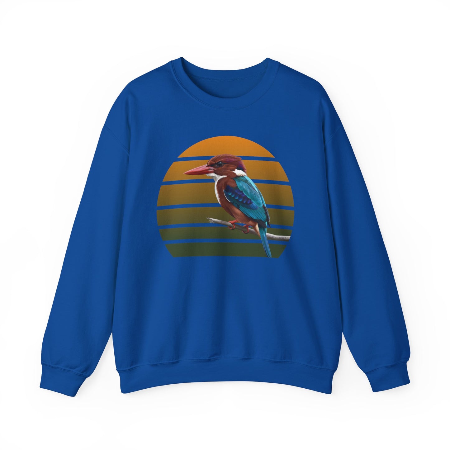 White-Throated Kingfisher Sweatshirt | Bird Watcher Crewneck | Unisex Songbird Gift for Bird Lovers
