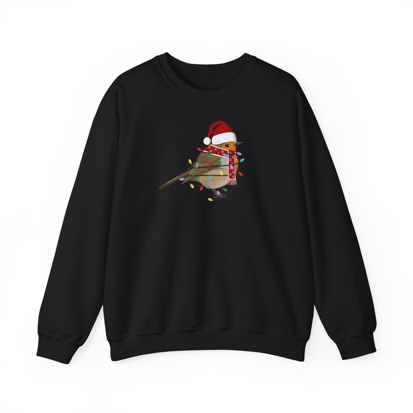 Rotkehlchen Weihnachts-Sweatshirt | Unisex Vogel Sweater für Vogelfreunde & Vogelbeobachter